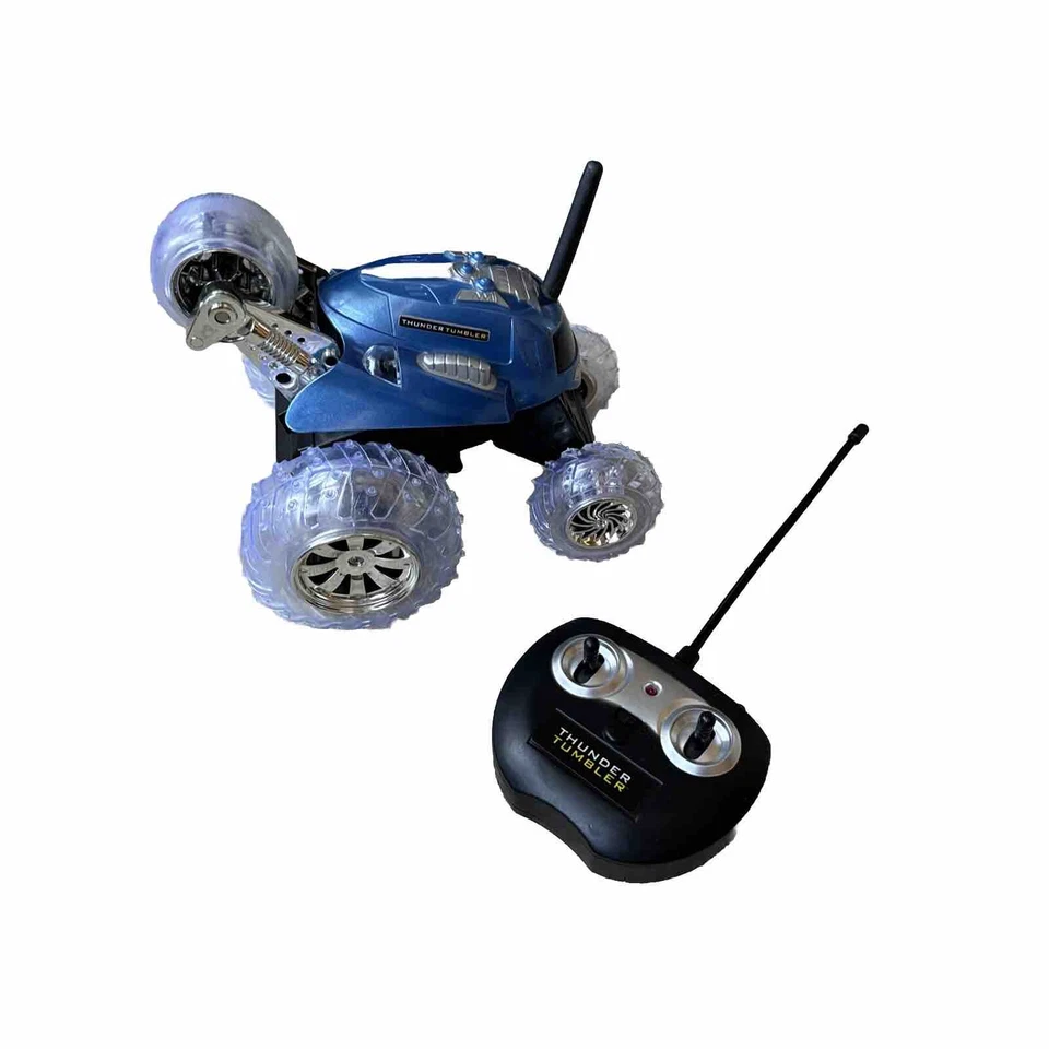 Sharper Image® Toy RC Thunder Tumbler Blue With Remote Control 360 Spinning Car - Image 2 of 3