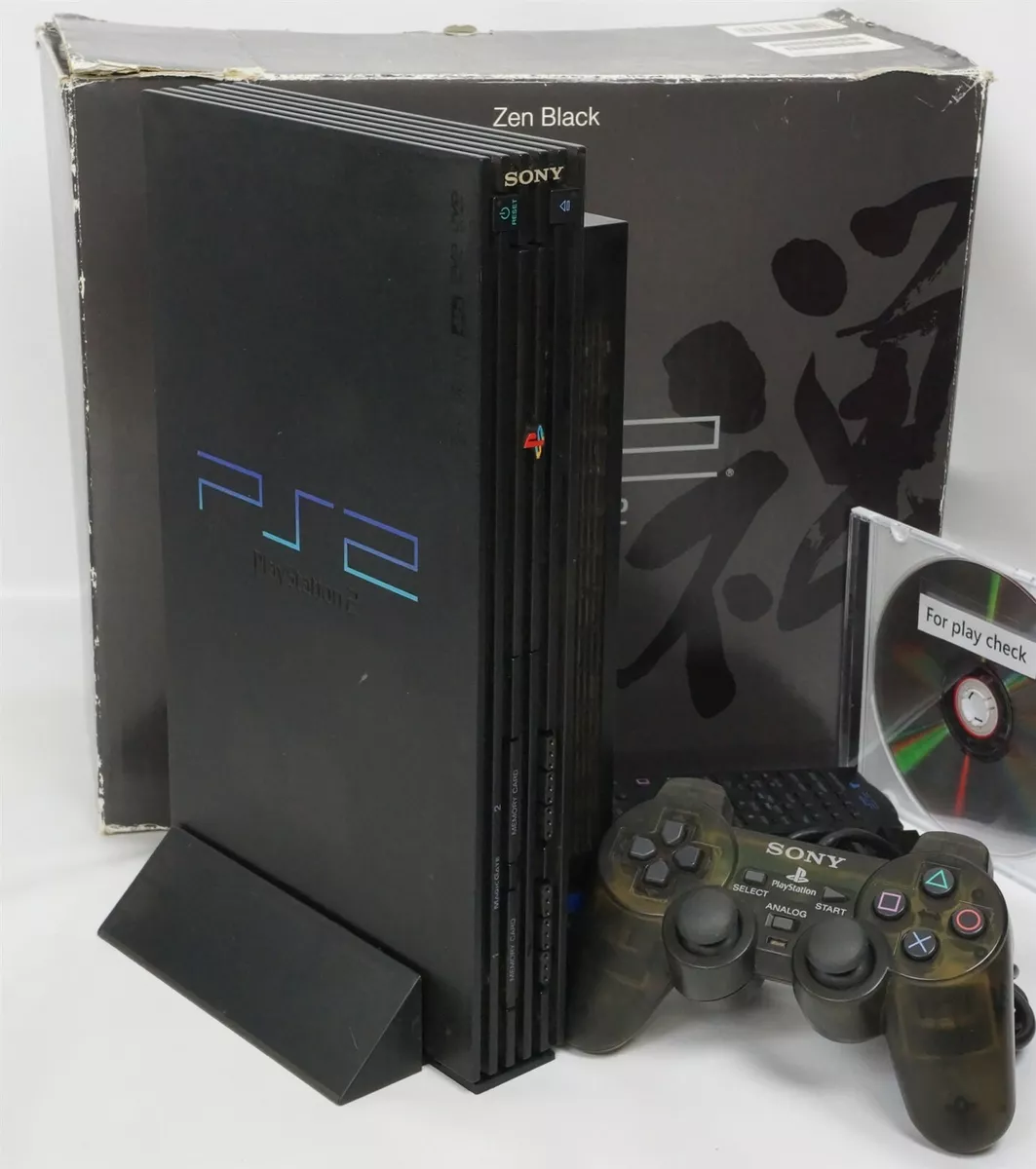 PS2 ZEN BLACK Console SCPH-37000 B Tested System Made in japan Playstation2  5971