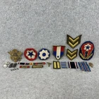 Vintage WWII US Army Military Patch Insignia Ribbon Badge Mixed Lot Named Pieces