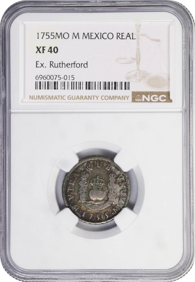 1755 Mo M NGC XF40 Mexico 1 Real Pillar Minor, Ex: Rutherford, Vibrant, Top Pop! - Image 3 of 4