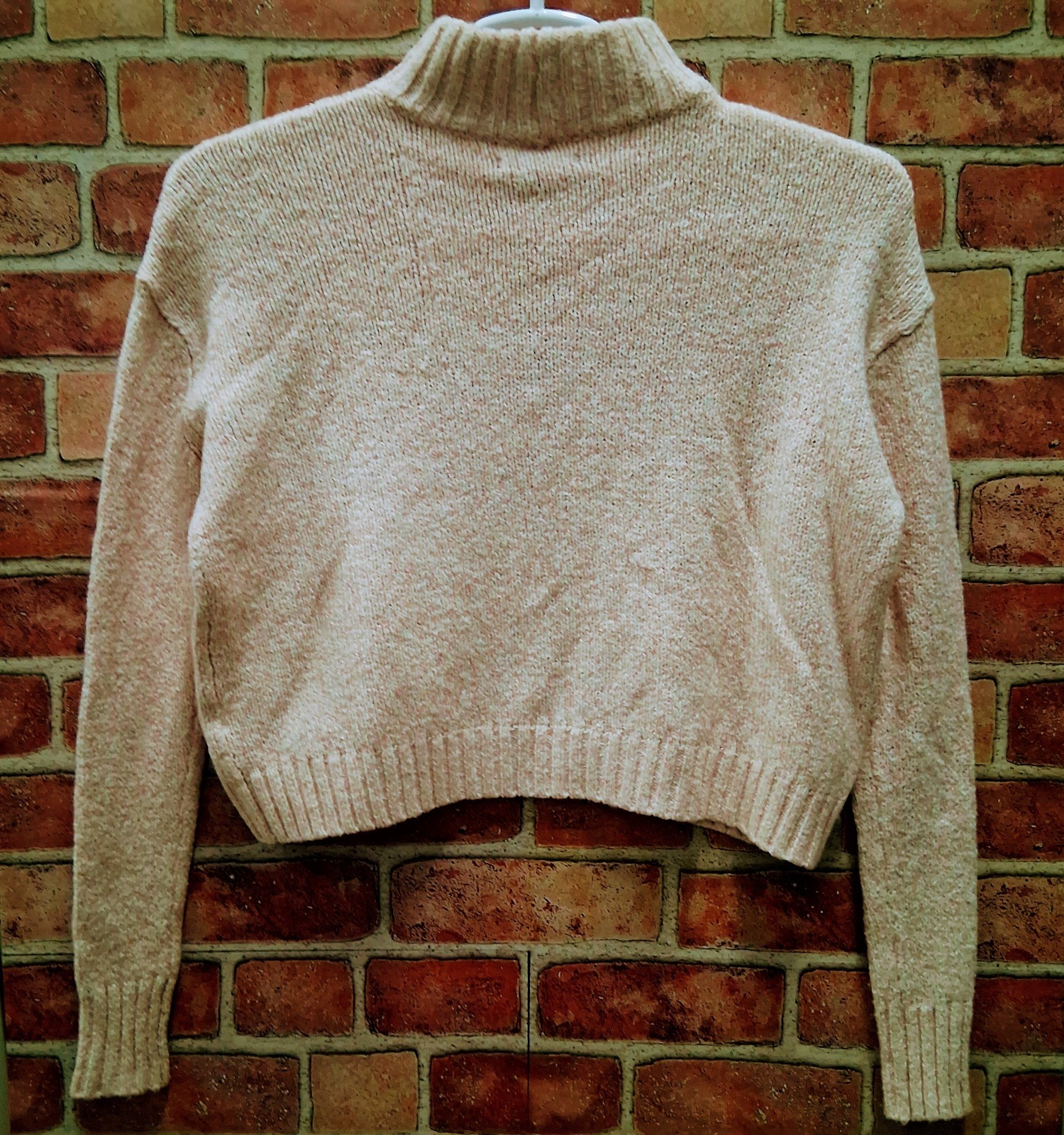 American Eagle Solid Mock Neck Cropped Sweater Pi… - image 4