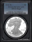 2018-W $1 American Silver Eagle PCGS PR70DCAM - Blue Label