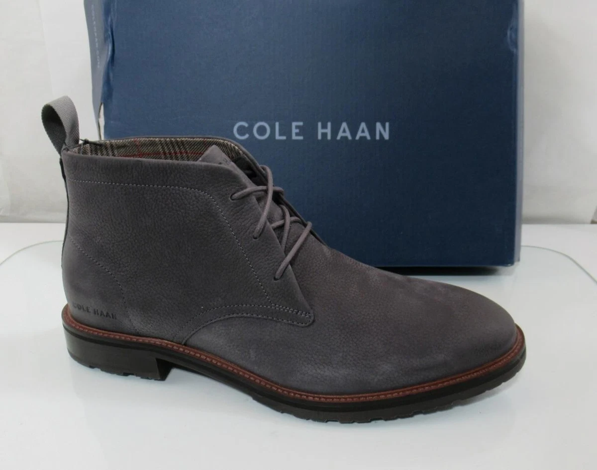 Cole Haan Glenn Chukka Blue Gray Desert Leather Boots Men\'s 11.5M C10999 Cole Haan Formal Boots for Men for Sale | Shop New & Used  main image 4