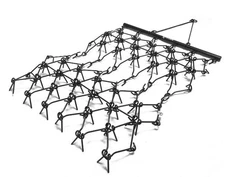 Tow Behind Drag Harrow w/Chain, 1/2" Teeth for Soil Prep,Garden & Field Leveling