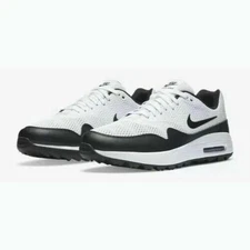 MEN'S SIZE 7.5 Nike Air Max 1 G Golf Shoes Spikeless CI7576-100 White/Black