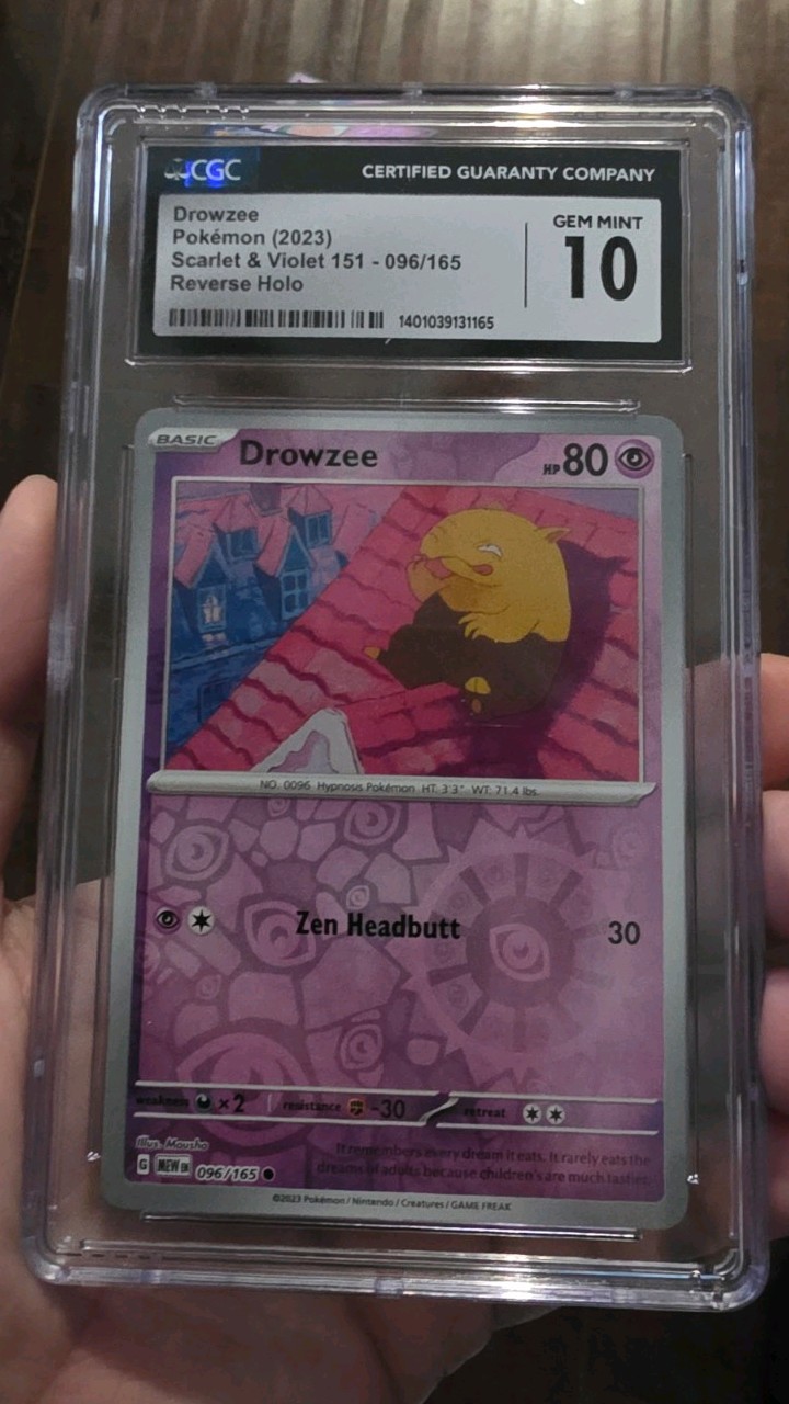 REVERSE HOLO Drowzee NM 096/165 Scarlet & Violet 151 Pokemon Card