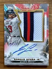 2023 Topps Inception Ronald Acuna Jr. Red Jumbo Patch Auto SP /50 IAJP-RA Braves