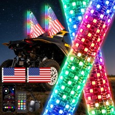 2PCS 2FT Fat Whip Lights UTV Whip Lights with Rocker Switch,High Brightness A...