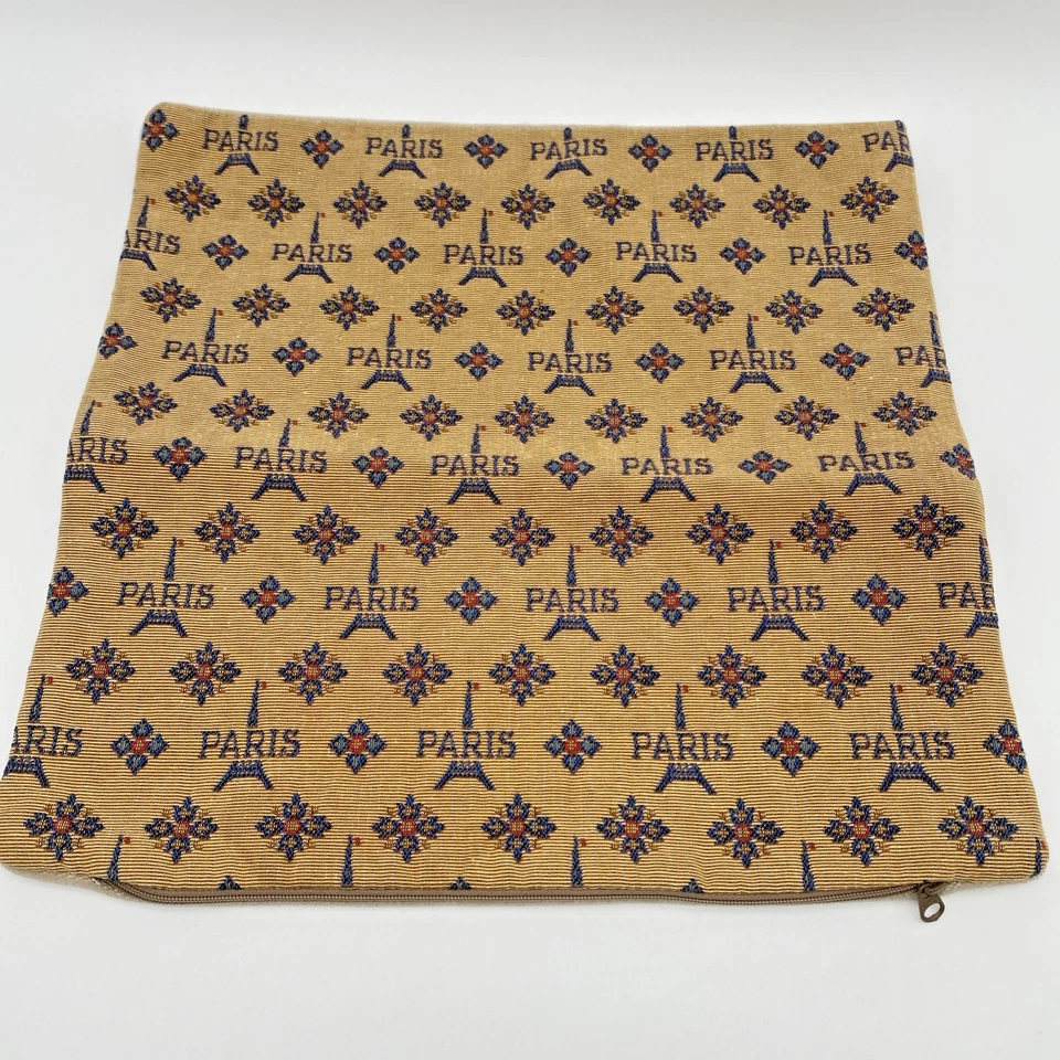 Royal Tapisserie Paris Eiffel Tower Throw Pillow Cover Tapestry France Velvet - Image 3 of 4