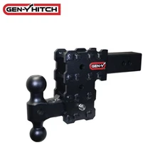 Gen-Y Phantom-X Black 5" Drop Hitch 16K Dual-Ball Mount For 2.5" Receiver