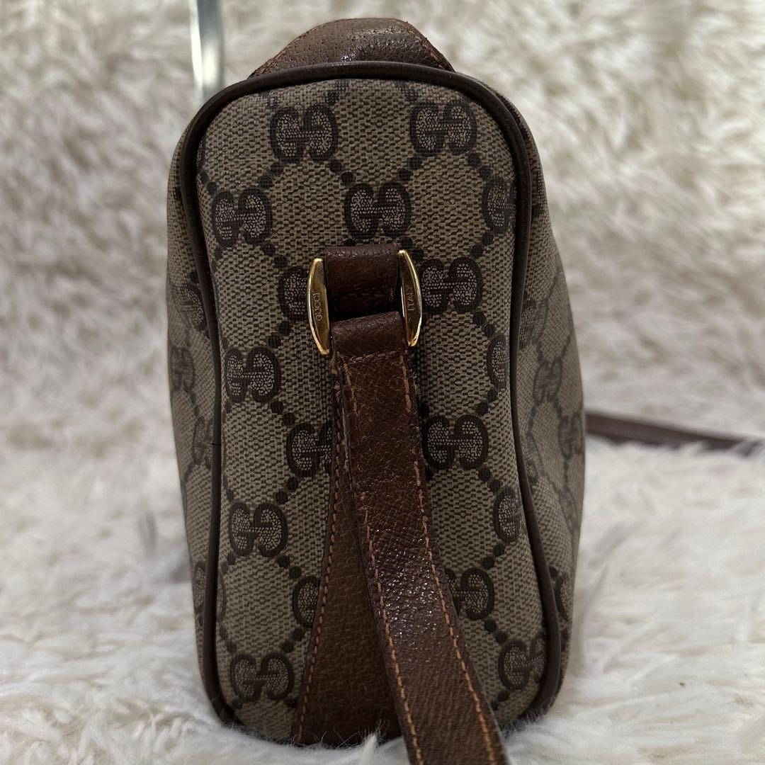 GUCCI Sherry Line GG Canvas Leather Shoulder Bag Brown Vintage Authentic thumbnail 5