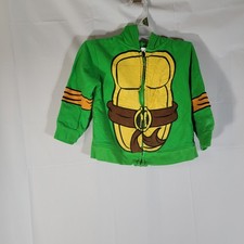 Teenage Mutant Ninja Turtles Kids Orange Michelangelo FullZip Hoodie Jacket Sz4T