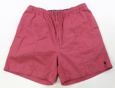 Rare Vintage POLO RALPH LAUREN Small Pony Cotton Drawstring Shorts 90s Red 2XL