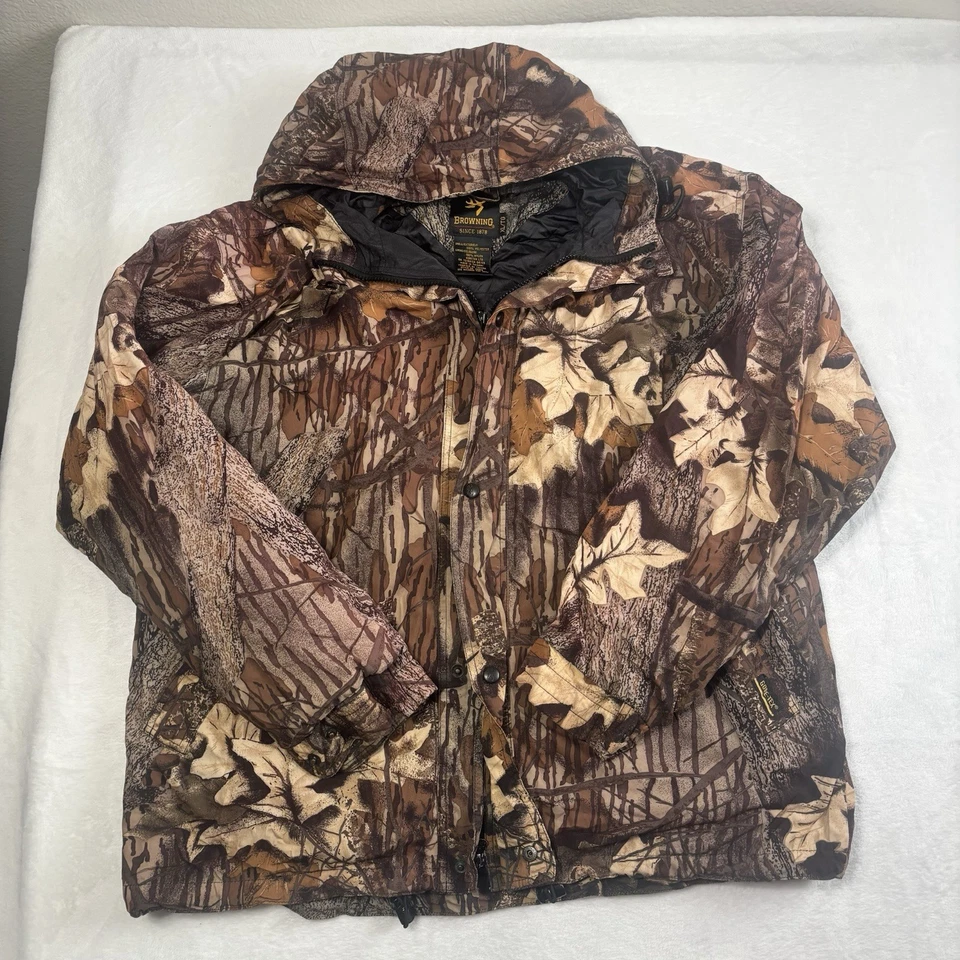 Browning Mossy Breakup Camo Gore-Tex Hunting Jacket & Pants Suit Men's XL - Image 2 of 4