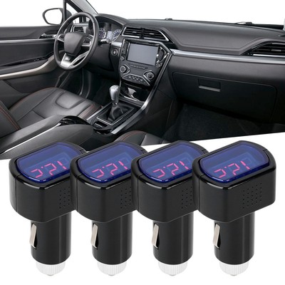 :Car 4pcs Car Voltmeter LED Digital Display Battery Voltage Monitoring De