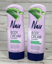 Nair Body Cream Hair Remover Soothing Ale Water Lily Scent 9oz (2 Pack)
