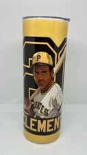 Roberto Clemente Tribute Stainless Steel Travel Mug 20 oz