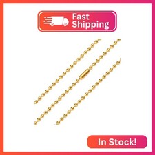 Gold Oxide Stainless Steel Ball Chain Necklace - 3.2mm, 29.5" - Bead Military Do