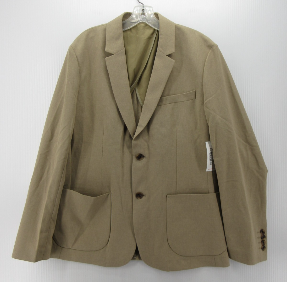 Bluffworks Sport Coat Men 42 Beige Khaki Hopsack Blazer Classic