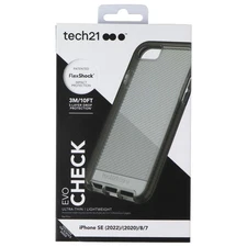 Tech21 Evo Check Series Flexible Case Cover iPhone 8 / 7 - Smokey Tint / Black