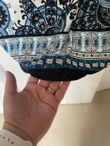 Michael Kors Jersey Tunic Dress Large. Blue Paisley. See Description. - Picture 5 of 5