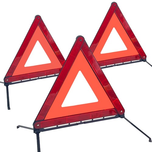 Foldable Warning Triangle 3 Pack Emergency Warning Triangle Reflector Roadsid