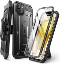 SUPCASE for iPhone 15 Plus Case with Built-in Screen Protector & Stand,Belt-Clip