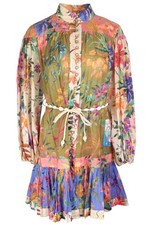 ZIMMERMANN MULTI COTTON MINI DRESS UK 10