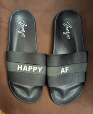 ZENZEE HAPPY AF SLIDES SIZE 40 WOMENS 9 -9.5 MENS 7.5