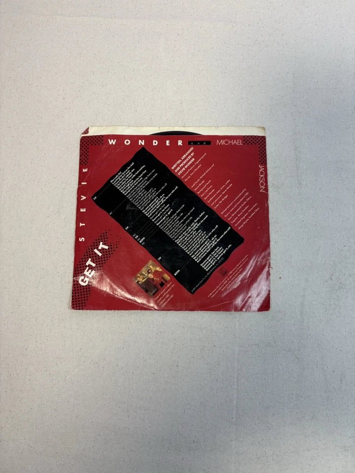 Stevie Wonder and Michael Jackson 7" Vinyl Get It 1987 with Sleeve — 第 2/4 张图片
