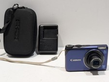 Canon PowerShot A2200 14.1MP Blue Digital Camera Bundle w Charger & Case