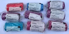 McKesson 16-4476 Cohesive Bandage Non-Sterile Latex 4"x5 Yd Lot of 9 Multi-Color