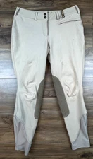 Noble Outfitters Signature Breech Euroseat Beige Equestrian Pants SZ 30R