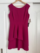 NWT Eliza J Fuchsia Fit &Flare Dress-Size 12 Wedding Guest/ Cocktail/Party Dress