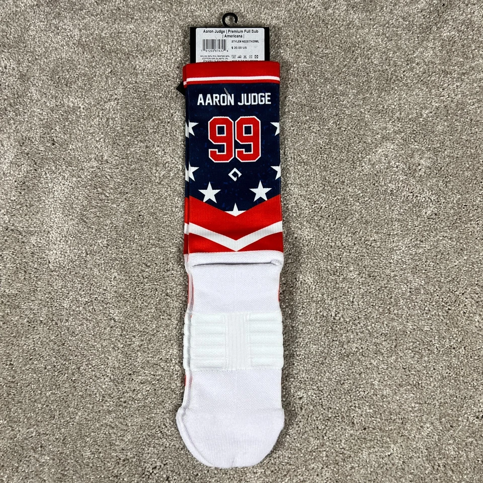 Calcetines Aaron Judge New York Yankees Estrellas y Rayas “Americana” M/L - MLBPA NUEVOS CON ETIQUETAS Foto 2 de 3