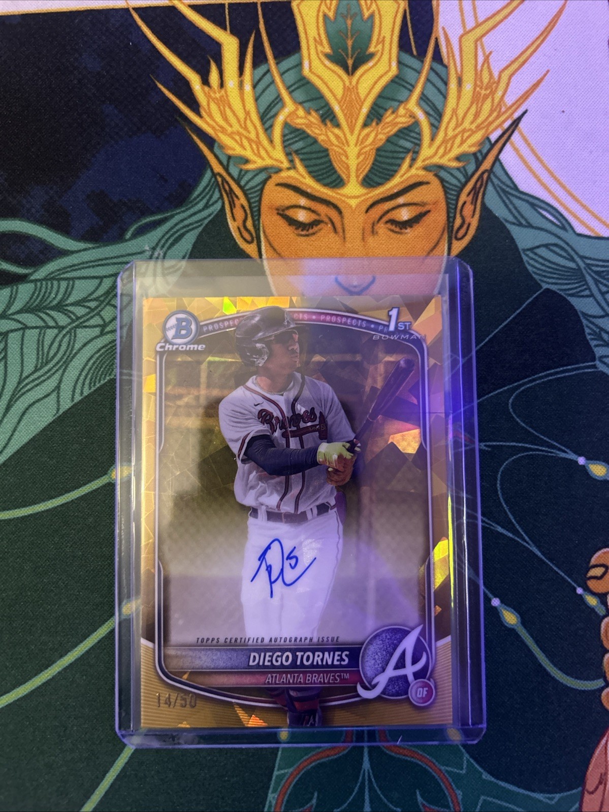 2025 Bowman Sapphire Edition Chrome Prospects Gold Auto Diego Tornes /50