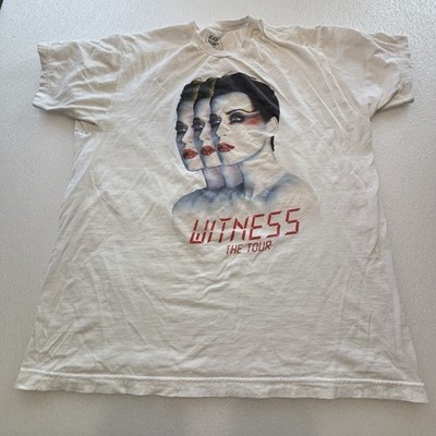Katy Perry Witness the tour 2017 2018 Double sided Size XL White t-shirt
