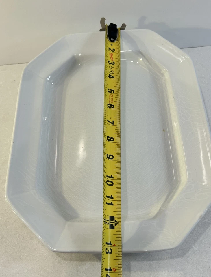 Antique H Alcock & Co Ironstone Platter & Tureen w/ Lid Lot 1884-1910 Farmhouse - Image 3 of 4