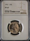 1951 Proof 67 Washington Quarter - FREE SHIPPING