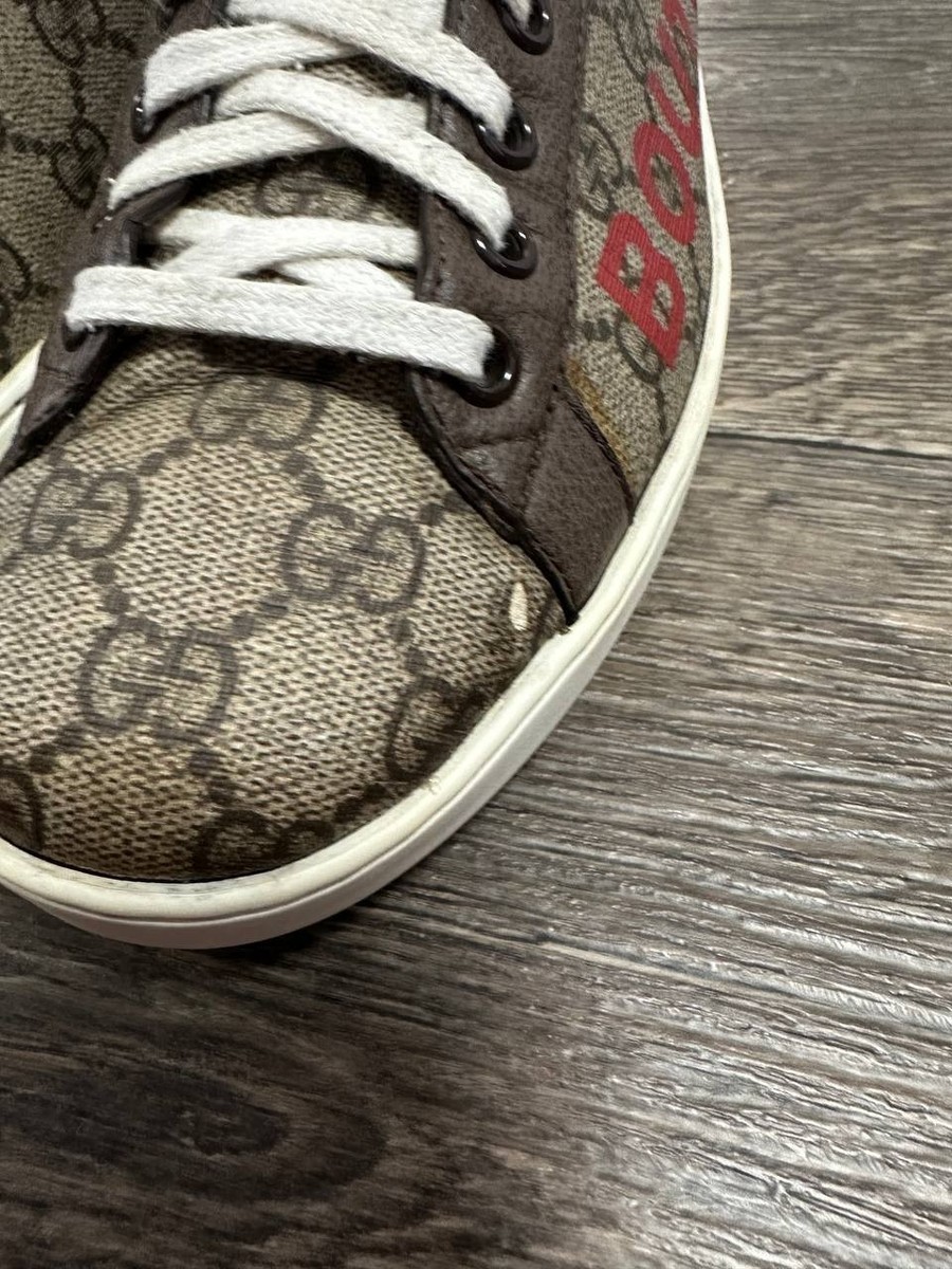 Gucci Ace “GG Boutique” Canvas Leather Sneakers 623236 sz6,5 | eBay