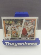2021 Panini Score Trevor Lawrence Rookie Card #CC10 Collegiate Champions Clemson. rookie card picture
