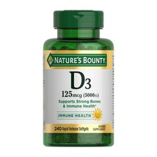Nature's Bounty Vitamin D3 5000 IU - 240 Rapid Release Softgels Exp 07/28