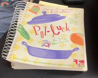 New & Improved 2nd Edition Pot-Luck For 33,000 Hudson's Dayton 1993 Cookbook