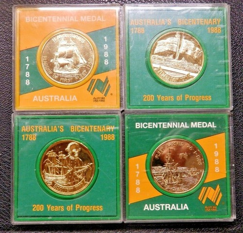 Australia Bicentenario Medallones Históricos 1788-1988 en Estuches Sandhill - Ver Menú - Imagen 2 de 29