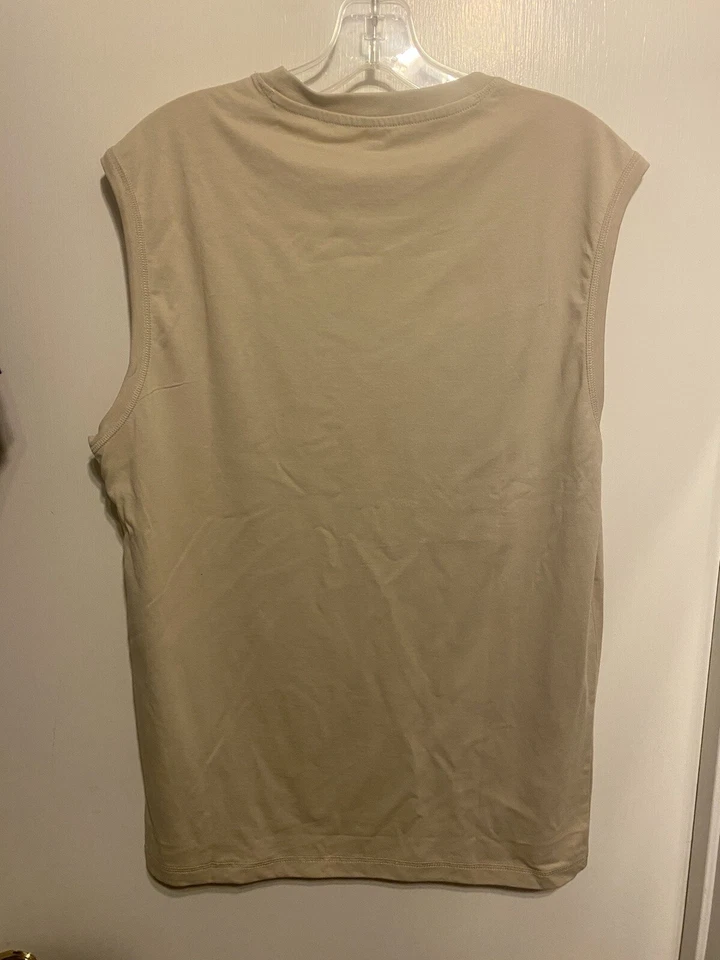 H&M Mens Sport Training Tank Top Sleeveless Workout T-Shirt Size Small Tan NWOT - Image 3 of 4