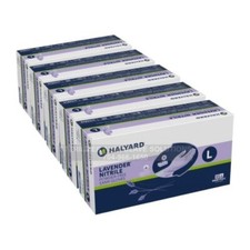 Halyard Lavender Nitrile Exam Gloves 52819 - 1/2 Case of 1250 LARGE