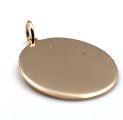 Kaedesigns Full Solid Genuine 9ct Huge Large Rose Gold Oval Shield Pendant