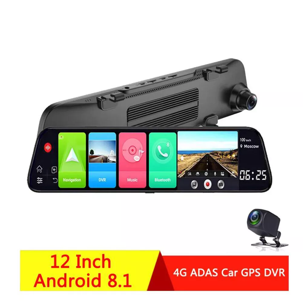 4G Android DVR ADAS Remote Monitor Rear view mirror GPS WIFI dash camera | eBay