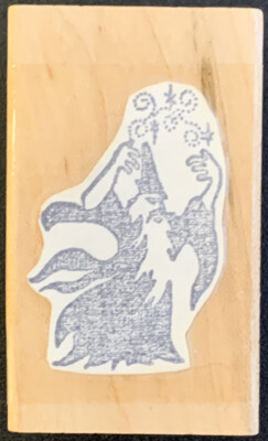 Rubber Stamp Wizard Casting A Spell Fantasy Magic