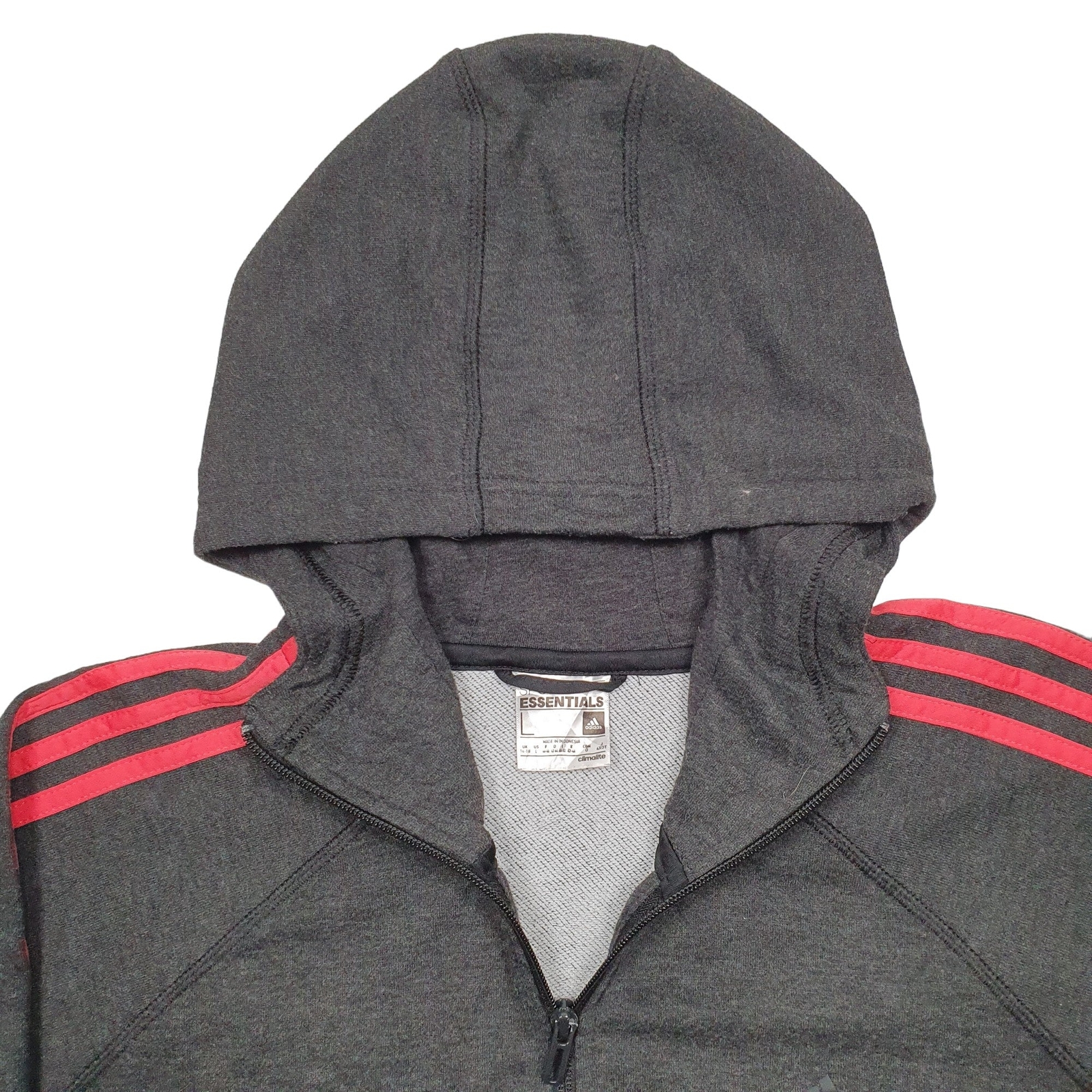 ADIDAS Full Zip Climalite Jumper Sweatshirt Womens L image 2
